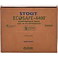 Stout® EcoSafe-6400 Compostable Compost Bags, 0.85-mil, 48 Gallons, 42" x 48", Green, Box Of 40 1 thumbnail image