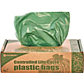 Stout® Controlled Life Cycle Plastic Bags, 1.10-mil, 33 Gallons, 33" x 40", Green, Box Of 40 1 thumbnail image