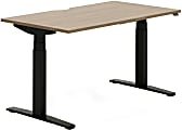 Allermuir Slide Electric 54"W Height-Adjustable Standing Desk, Walnut/Black