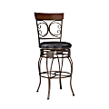 Powell Big & Tall Scroll Bar Stool, Brown/Bronze 1 thumbnail image