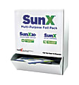 SunX SPF-30 Single-Use Sunscreen Lotion/Towelette Combo in Wallmount Dispenser, Box of 50