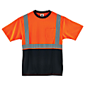 Ergodyne GloWear 8289BK Type-R Class 2 T-Shirt, Medium, Black/Orange