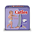 Cuties® Baby Diapers, Size 4, 22-37 Lb, Box Of 31
