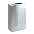 United Receptacle 30% Recycled Metallic Rectangle Waste Can, 13 Gallons, 30" x 10" x 19 1/2", Silver