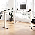 Bush Business Furniture Move 60 Series 72"W Height Adjustable L Shaped Standing Desk, White/White Powder Coat, Standard Delivery 1 thumbnail image