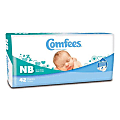 Attends® Comfees® Baby Diapers, Size Newborn, White, Pack Of 42