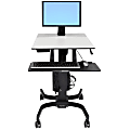 Ergotron WorkFit-C Single LD Computer Stand, Gray/Black