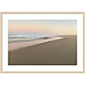 Amanti Art Soft Beach Embrace by JL Design Wood Framed Wall Art Print, 41”W x 30”H, Natural