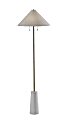 Adesso Waylon Floor Lamp, White/White Boucle Fabric Shade 1 thumbnail image