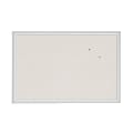 U Brands Linen Bulletin Board, 30" X 20", White Wood Frame