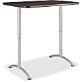 Iceberg Walnut Top Sit-to-Stand Table, Gray Walnut/Silver Gray