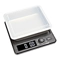 Taylor Precision Products Kitchen Scale With Stainless Steel Storage Container And Lid, 22 Lb Capacity, Gray