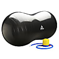 Black Mountain Products Peanut Stability Ball With Pump, 10 1/4"H x 5 1/2"W x 7 1/4"D, Black