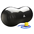 Black Mountain Products Peanut Stability Ball With Pump, 10 1/4"H x 5 1/2"W x 7 1/4"D, Black 1 thumbnail image