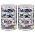 Creativity Street Wiggle Eyes Storage Stacker, Assorted Colors, 400 Pieces Per Pack, Set Of 2 Packs 1 thumbnail image