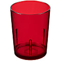 Cambro Del Mar Styrene Tumblers, 14 Oz, Ruby Red, Pack Of 36 Tumblers