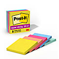 Post-it Super Sticky Notes, 3 in x 3 in, 5 Pads, 90 Sheets/Pad, 2x the Sticking Power, Summer Joy Collection