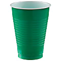 Amscan 436811 Plastic Cups, 12 Oz, Festive Green, 50 Cups Per Pack, Case Of 3 Packs