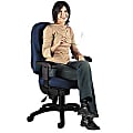 Global® Mack Heavy-Duty Multishift Chair, 43 1/2"H x 27 1/2"W x 19"D, Black Frame, Navy Blue Fabric 1 thumbnail image