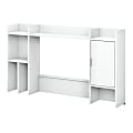 kathy ireland® Home by Bush Furniture Madison Avenue 60"W Desk Hutch, Pure White, Standard Delivery