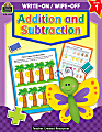 Teacher Created Resources Write-On/Wipe-Off Book, Addition And Subtraction, Grade 1