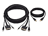 Tripp Lite DVI KVM Cable Kit DVI USB 3.5mm Audio 3xM/3xM+USB M/M Black 10ft - 60 MB/s - Supports up to 2560 x 1600 - Black 1 thumbnail image