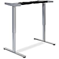 Lorell® Quadro Electric Sit-To-Stand Desk 2-Tier Base, Silver