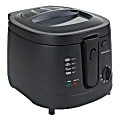 Brentwood 2.5-Liter Deep Fryer, 9-1/2”H x 12-1/2”W x 10”D, Black