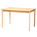 Baxton Studio Sherwin Mid-Century Modern Dining Table, 29-1/2”H x 47-1/4”W x 29-15/16”D, Natural Oak