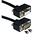 QVS Video Cable - 35 ft Video Cable - First End: 1 x 15-pin HD-15 Male VGA - Second End: 1 x 15-pin HD-15 Male VGA - Shielding - Black