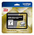 Brother TZE Premium Matte Laminated Tape, 0.94" x 26.2', White/Black