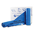 Interplast Group Draw Tuff Institutional Draw Tape Can Liners, Drawstring, 30 gal, 1 mil, 30.5" x 40", Blue, 25 Bags/Roll, 8 Rolls/Carton 1 thumbnail image