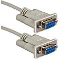 QVS - Null modem cable - DB-9 (F) to DB-9 (F) - 10 ft