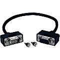 QVS CC320M1-01 Video Cable - 1 ft Video Cable for Monitor - First End: 1x 15-pin HD-15 - Male - Second End: 1x 1 - CC320M101 1 thumbnail image
