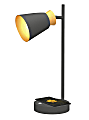 Realspace™ Vilara LED Desk Lamp With USB and Qi Wireless Charger, 16"H, Black 1 thumbnail image