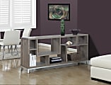 Monarch Specialties Open-Concept TV Stand For TVs Up To 60", Dark Taupe