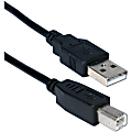 QVS USB Cable - Type A Male USB - Type B Male USB - 6ft - Black 1 thumbnail image