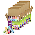 Creativity Street Sidewalk Chalk, 4", Assorted Colors, 20 Pieces Per Box, Pack Of 6 Boxes