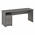 Bush® Furniture Cabot 72"W Computer Desk With Drawers, Modern Gray, Standard Delivery