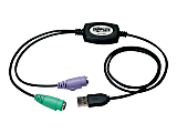 Eaton Tripp Lite Series Compact USB to PS/2 Keyboard/Mouse adapter PS/2 (F) to USB(M) - Keyboard / mouse adapter - USB (M) to PS/2 (F) - black 1 thumbnail image