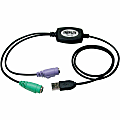 Eaton Tripp Lite Series USB to PS/2 Adapter for Keyboard and Mouse - Type A Male USB 1 thumbnail image