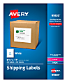 Avery® Shipping Address Labels, 95920, Rectangle, Full Sheet Labels, White, Pack Of 250 Labels 1 thumbnail image