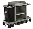 Suncast Commercial Standard Plus Housekeeping Cart, 49-3/4”H x 24”W x 62-3/16”D, Platinum 1 thumbnail image
