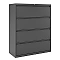 WorkPro® 42"W x 18-5/8"D Lateral 4-Drawer File Cabinet, Charcoal 1 thumbnail image