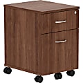 Lorell® Relevance 16"W 2-Drawer Mobile Pedestal, Walnut 1 thumbnail image