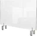 Ghent Partition Extender With Attached Clamp, 18” x 24”, Frosted