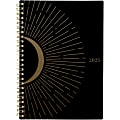 2025 Cambridge® Radiate Weekly/Monthly Planner, 5-1/2" x 8-1/2", Black, January To December, 1725-200