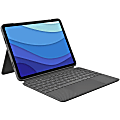 Logitech Combo Touch Keyboard/Cover Case for 11" Apple, Logitech iPad Pro, iPad Pro (2nd Generation), iPad Pro (3rd Generation) Tablet - Oxford Gray 1 thumbnail image