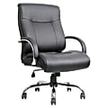 Lorell® Big & Tall Deluxe Faux Leather Mid-Back Chair, Black 1 thumbnail image