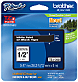 Brother TZe-335 White-On-Black Tape, 0.5" x 26.2' 1 thumbnail image